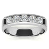 1.25ct Round Cut Five Stone Moissanite Men's Wedding In Rose Gold