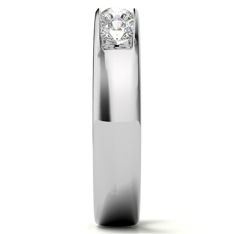 1.25ct Round Cut Five Stone Moissanite Men's Wedding In Rose Gold