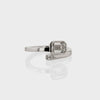1.0CT-3.0CT Emerald Cut Moissanite Diamond Bezel Engagement Ring