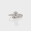 1.0CT-3.0CT Oval Cut Moissanite Diamond Unique Solitaire Engagement Ring