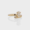 1.0CT-3.0CT Oval Cut Moissanite Diamond Unique Solitaire Engagement Ring