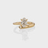 1.0CT-3.0CT Oval Cut Moissanite Diamond Unique Solitaire Engagement Ring