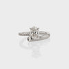1.0CT-3.0CT Oval Cut Moissanite Diamond Unique Engagement Ring