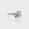 1.0CT-3.0CT Round Diamond Moissanite Two Stone Engagement Ring