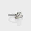 1.50CT-2.50CT Round Cut Moissanite Diamond Unique Pave Engagement Ring