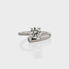 1.50CT-2.50CT Round Cut Moissanite Diamond Unique Pave Engagement Ring