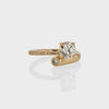 1.50CT-2.50CT Round Cut Moissanite Diamond Unique Pave Engagement Ring