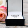 1.75CT Asscher Cut Moissanite 3 Stones Engagement Ring