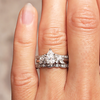 1.33CT Pear Cut Moissanite Cluster Engagement Ring