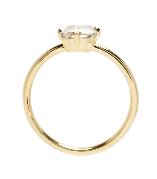 1.63CT Emerald Cut Moissanite Solitaire Engagement Ring