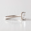 0.92CT Emerald Cut Vintage Solitaire Moissanite Engagement Ring