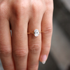 1.33CT Oval Cut 4 Prong Solitaire Moissanite Engagement Ring in 14K Rose Gold