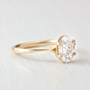 1.33CT Oval Cut 4 Prong Solitaire Moissanite Engagement Ring in 14K Rose Gold