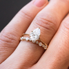 1.33CT Pear Cut Moissanite Engagement Ring in 18K Yellow Gold