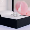 2.0CT Cushion Cut Moissanite Halo Pave Setting Engagement Ring