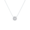 0.50CT Round Brilliant Cut Moissanite Halo Necklace