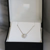 0.50CT Round Brilliant Cut Moissanite Halo Necklace