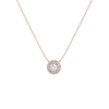 0.50CT Round Brilliant Cut Moissanite Halo Necklace