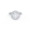 2.0CT Round Brilliant Cut Moissanite Halo Engagement Ring