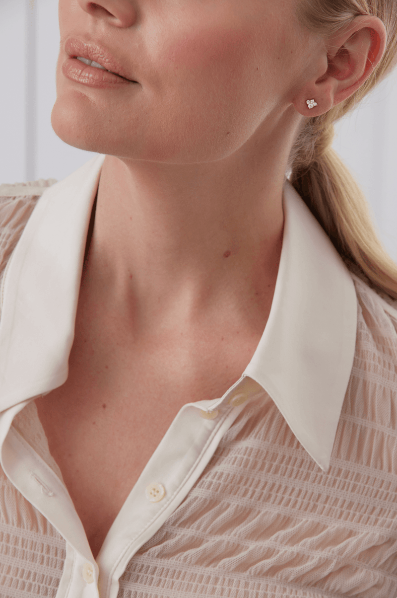 0.17 TCW Round Moissanite Diamond Stud Earrings