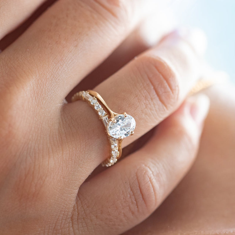 2.72CT Oval Cut Moissanite Solitaire Engagement Ring