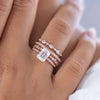 0.26ctw Marquise and Round Cut Half Eternity Wedding Band