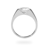 1.0CT-2.0CT East West Oval Cut Moissanite Diamond Thick Engagement Ring