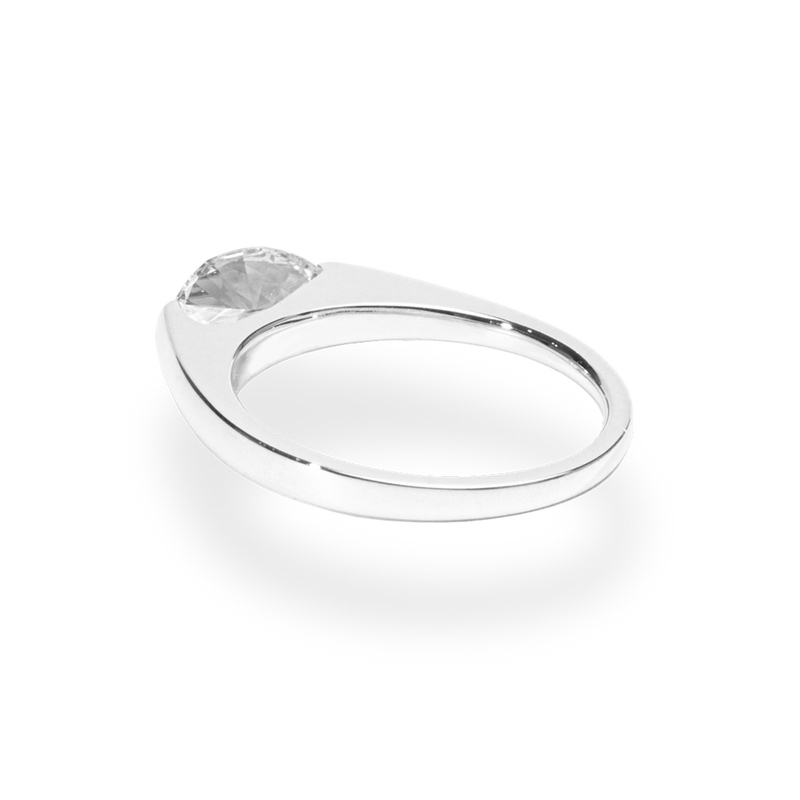 1.0CT-2.0CT East West Pear Cut Moissanite Diamond Engagement Ring