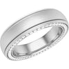 3mm Round Cut Moissanite Eternity Men's Wedding Band