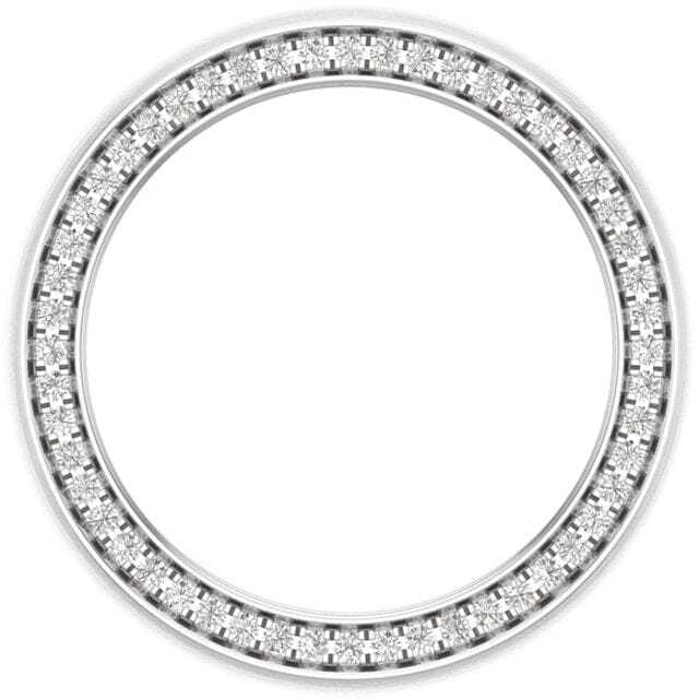 3mm Round Cut Moissanite Eternity Men's Wedding Band