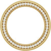 3mm Round Cut Moissanite Eternity Men's Wedding Band