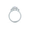 2.25CT Oval Cut Moissanite 3 Stones Engagement Ring