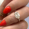 2CT East West Oval Cut Moissanite Solitaire Engagement Ring