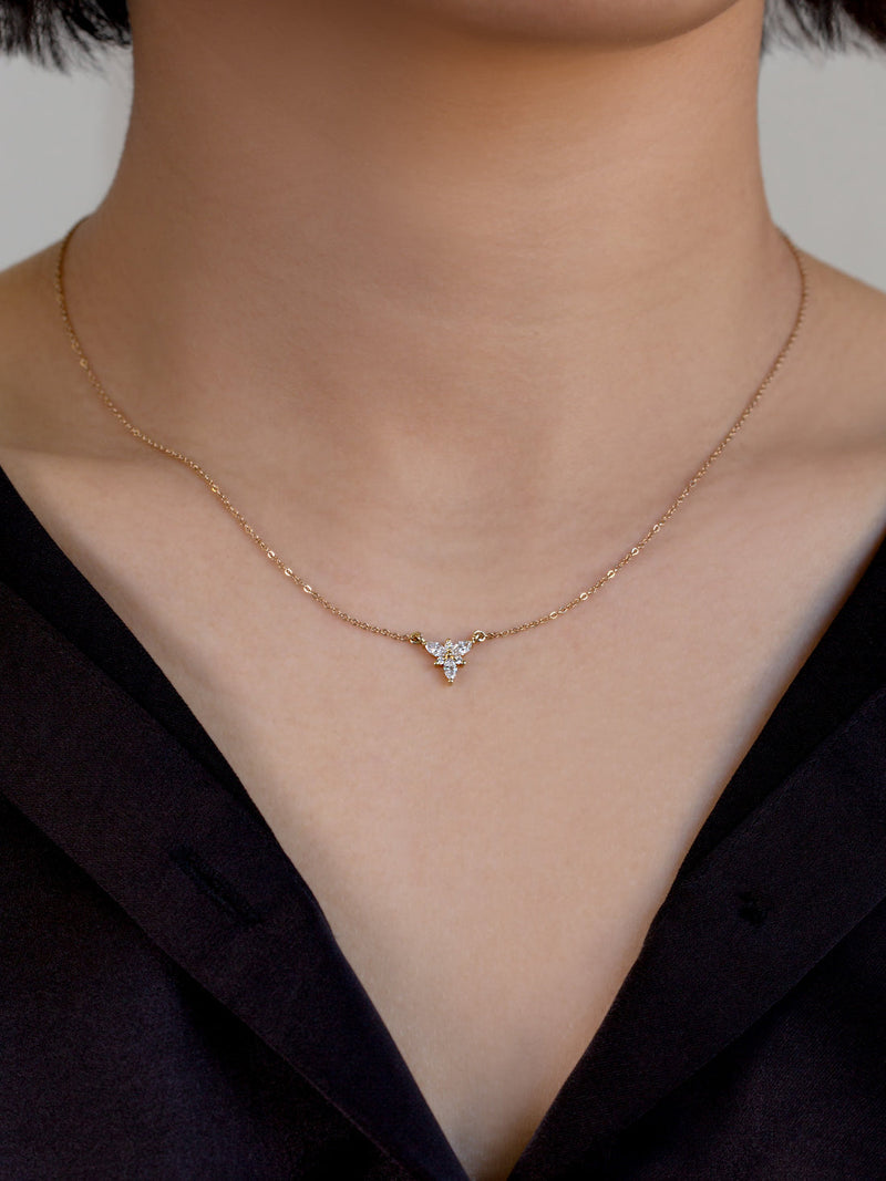 Pear Round Unique Diamond Necklace for Women