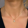0.50 TCW Round Moissanite Diamond Clover Pendent Necklace