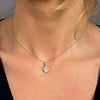 0.50 TCW Round Moissanite Diamond Clover Pendent Necklace