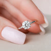 1.0CT Round Cut Moissanite Solitaire Style Diamond Engagement Ring