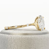 1.50 CT-3.50 CT Oval  CVD Diamond Dainty Style Engagement Ring