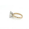 1.10-3.10 CT Cushion  CVD Diamond Solitaire Engagement Ring