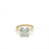 1.10-3.10 CT Cushion  CVD Diamond Solitaire Engagement Ring