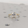 1.50-3.50 CT Oval CVD Diamond Dainty Engagement Ring
