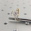1.50-3.50 CT Oval CVD Diamond Dainty Engagement Ring