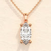1.0 CT Marquise Moissanite Diamond Solitaire Necklace