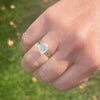 1.10-3.10 CT Cushion  CVD Diamond Solitaire Engagement Ring