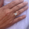 1.10-3.10 CT Cushion  CVD Diamond Solitaire Engagement Ring