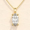 1.0 CT Marquise Moissanite Diamond Solitaire Necklace