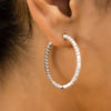 2.66 TCW Round Moissanite Diamond Hoop Earrings