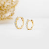 0.25 TCW-0.34 TCW Round Moissanite Diamond Hoop Earrings