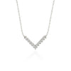 0.10 TCW Round Moissanite Diamond V Shaped Necklace