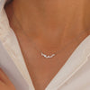 0.50 TCW Round Moissanite Diamond Dainty Necklace